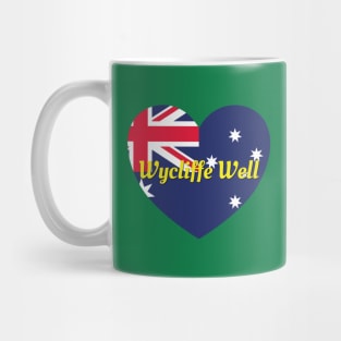 Wycliffe Well NT Australia Australian Flag Heart Mug